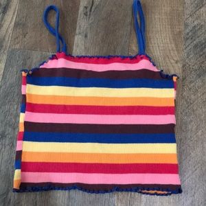 Rainbow tank top from Topshop